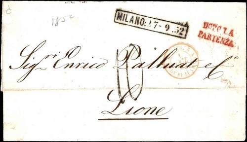 1852 milano lione pretimbro - 1852,