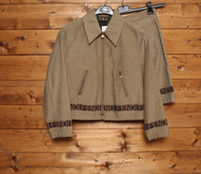 Tailleur FENDI JEANS  tg. 44 Usato (Sa1764) Beige Monogramma  Vintage