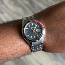 Orologio Vintage Caravelle By Bulova Set-o-matic Automatico Subacqueo 666FT Doppio Giorno