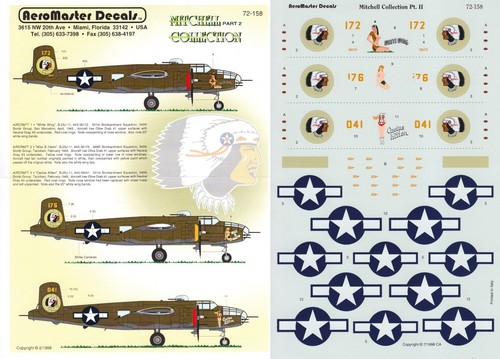 Aeromaster decals b 25j - decals, 1/72