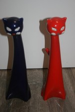 2 Gatti Porcellana Blu e Rosso Italia