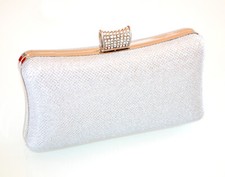 Pochette donna argento clutch