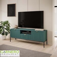 Mobile porta tv moderno soggiorno design 154x56cm 2 ante verde salotto ALISA