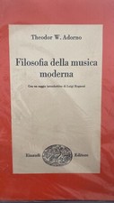 THEODOR W.ADORNO FILOSOFIA DELLA MUSICA MODERNA CON UN SAGGIO INTROD