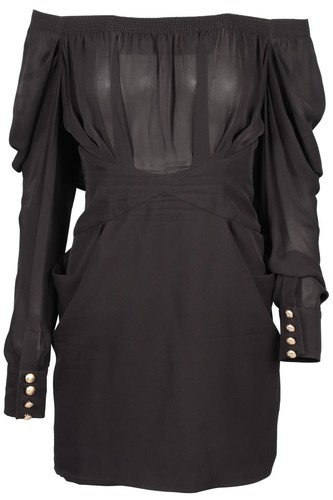 Balmain mini abito seta - mini,
