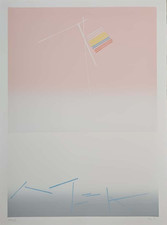 VALENTINO VAGO (1931-2018) Opera Serigrafia d' Arte GRAFICA cm 76 x 56 del 1986