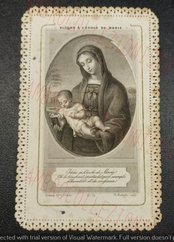 Santino antico con pizzo - antico,