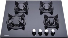 SAGA LENIS X640-B 60 CM 4 FORNELLI IN VETRO PIANO COTTURA A GAS - OTTIMO STATO