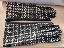 Guanti Donna, Tg.unica, Nero SimilScozzese, Elasticizzati, Touch Screen, Felpati