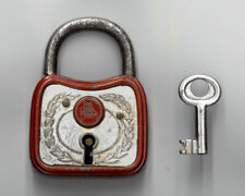 Antico Lucchetto BURG Vintage - Made in GERMANY - № 76/55 - Funzionante - Rosso