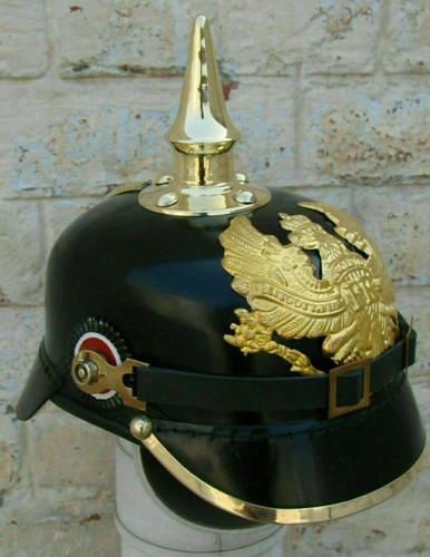 Casco pelle prussiano - in, fr