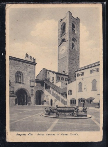 Cartolina bergamo alta - alta, antica