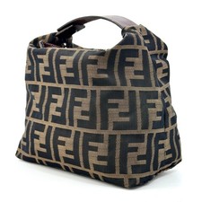 Fendi Pouch Zucca Tela Pelle