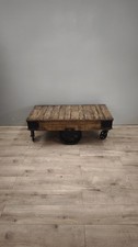 85579 Tavolo da salotto carrello stile industriale