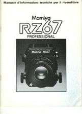 Mamiya RZ 67 Pro fotocamera analogica vintage manuale di informazioni tecniche