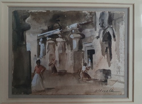 Acquerello domenico morelli - acquerello, di