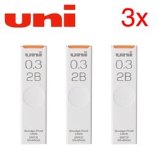 Uni Mitsubishi Mine Ricambio per Matite Meccaniche • 0.3 mm • 2B • Set of 3