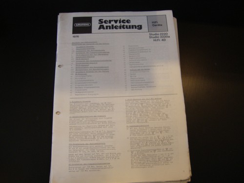 Manuale servizio originale - manuale,
