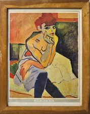 Quadro antica stampa donna in - antica,
