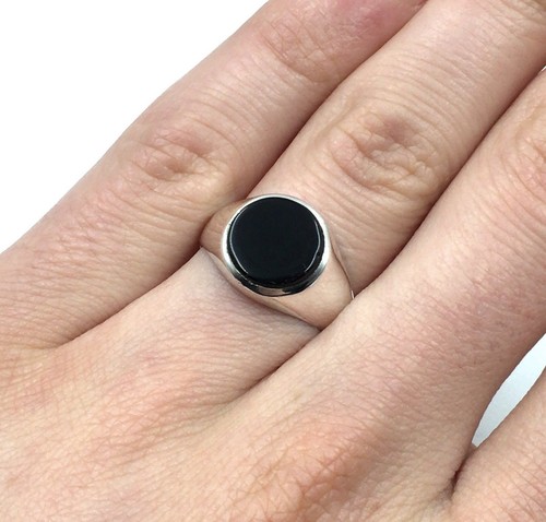 Anello argento 925 onice - 925,