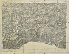 1875 CARTA TOPOGRAFICA GENOVA