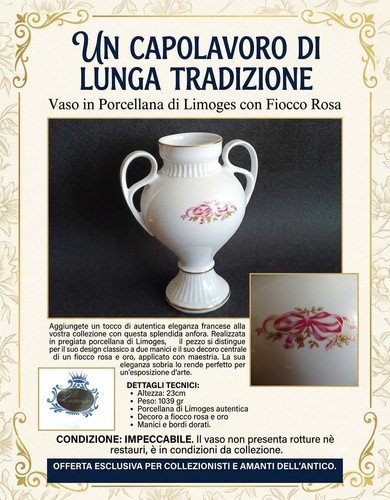 Vaso porcellana limoges - in,