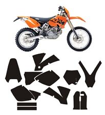 Template Dime KTM EXC 2001 2003 2004 525 grafiche vettoriali custom