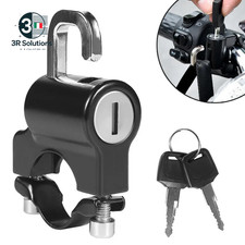 Lucchetto Antifurto Casco Moto Universale in Lega Alluminio 22-26Mm Con Chiavi