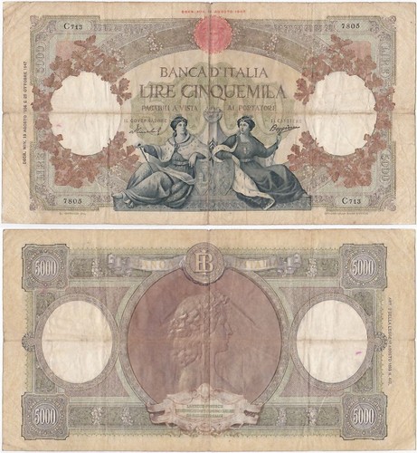 5000 lire repubbliche - lire, marinare