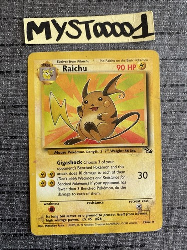 Carte pokemon raichu 62 - pokemon,