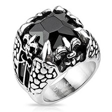 Acciaio Inox Anello Drago