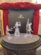 Swarovski trio carnevale pierrot, colombina e arleccchino
