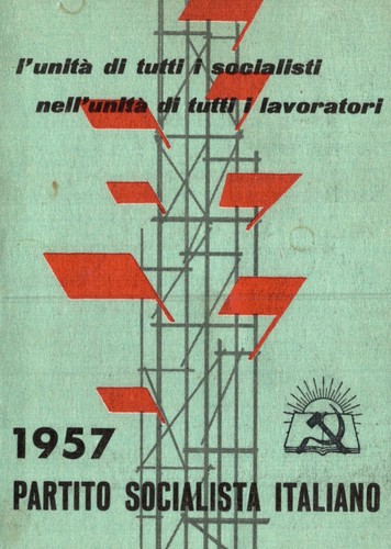 Tessera anno 1957 - tessera, p.s.i.