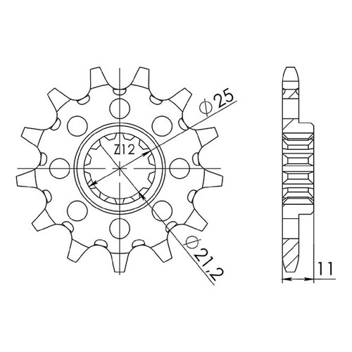 Pignone acciaio denti - pignone, 16