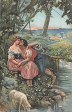 CP ILLUSTREE IDYLLE CHAMPETRE - COUPLE - 43566