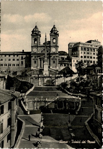 Cartolina chiesa trinità dei - cartolina,