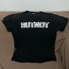 Maglietta T-Shirt But Not Nera con logo tridimensionale mezze maniche Taglia L