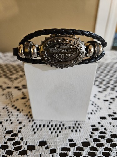 Bracciale pelle harley - bracciale,