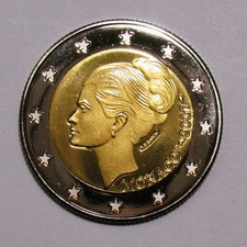 *MONACO 2 EURO 2007 GRACE KELLY COPY FDC