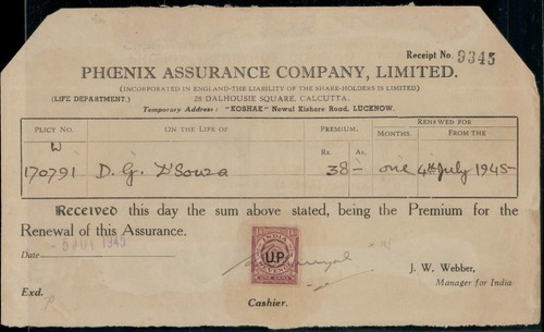 India 1945 kgvi fenice - india,