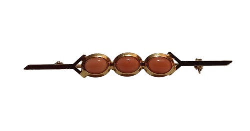 Spilla con corallo sardo rosa - con,