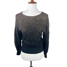 Maglione donna nero glitter
