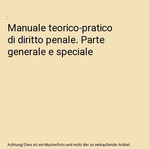 Manuale teorico pratico - manuale, teorico-pratico