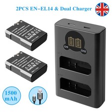 Batteria 2x 1,5AH EN-EL14 per