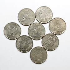 USA Lotto di 8 monete da 25