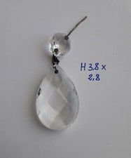 Faceted glass drop for spare
