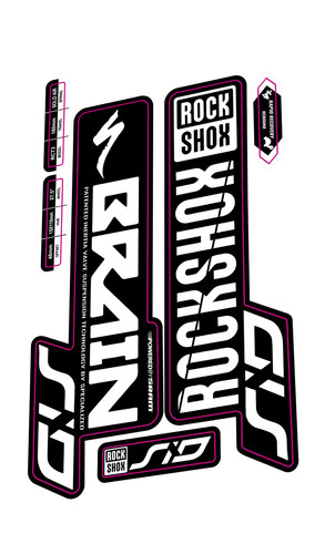 Rockshox sid brain fork - brain, decal