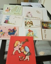 Biglietti di auguri di buona pasqua antiche vecchi anni 50-60 