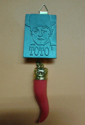 Targa totò metallo corno - targa,