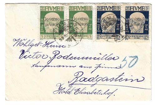 1921 fiume busta per - fiume,